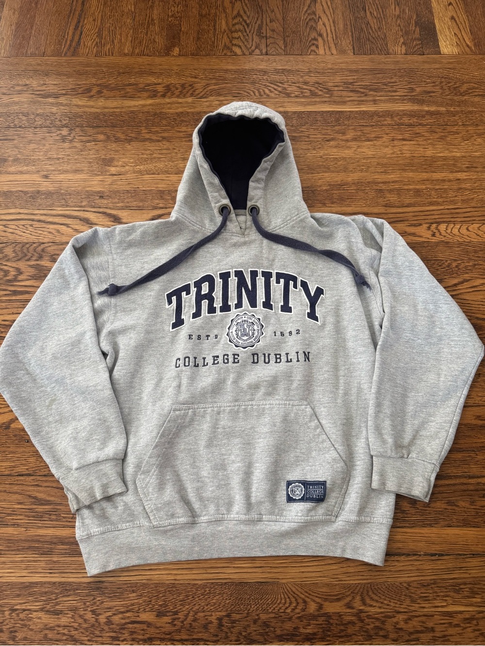 Trinity College Dublin Official Licensed Hoodie. Trinity College Dublin Grey